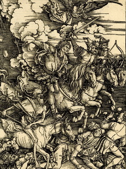 А.Дюрер. Четыре коня Апокалипсиса. 1498